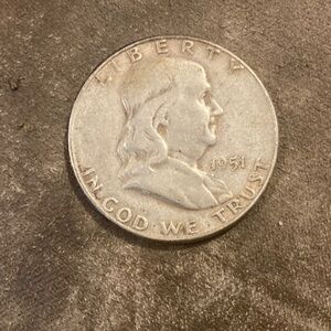 1951 Franklin Half Dollar - Silver Tone Coin